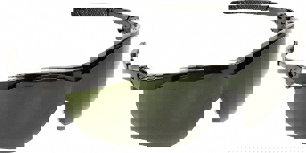 Safety Glass: Scratch-Resistant, Polycarbonate, Green Lenses, Full-Framed